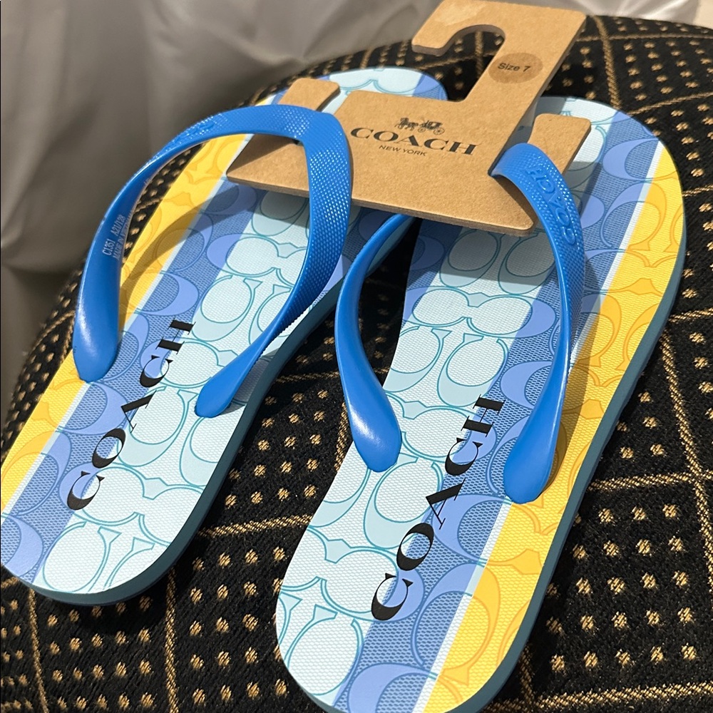Coach Signature Blue Clogs - Picture 4 of 6